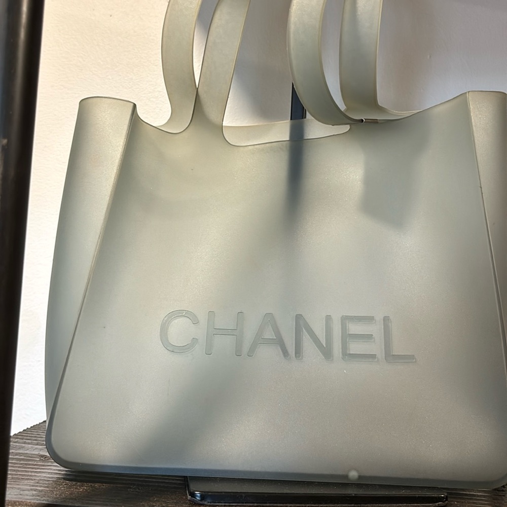 Authentic Chanel rubber tote